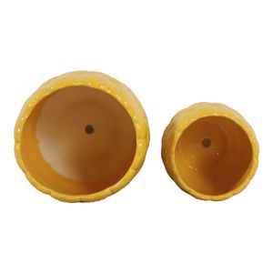 TATUMWOOD SET OF 2 YELLOW PLANTER 7 (IN) 6