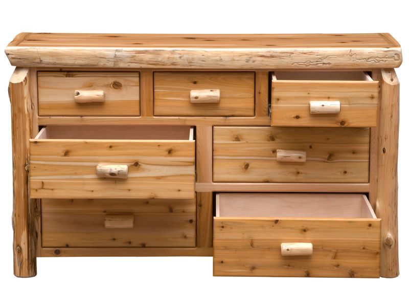 Cedar Log Seven Drawer Dresser - Coffee - Premium Line 5