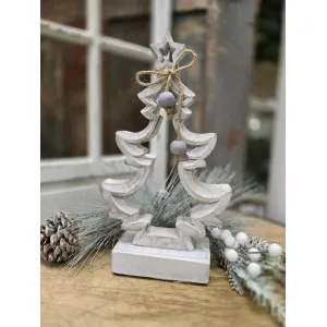 Antique Whitewashed Tree 5x9.5in 2