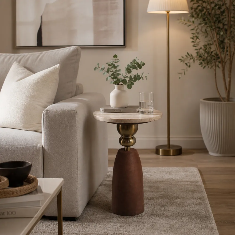 CAXTONWIND WHITE TABLE 23 (IN)