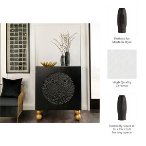 NELSONSHAW BLACK VASE 14 (IN) 10