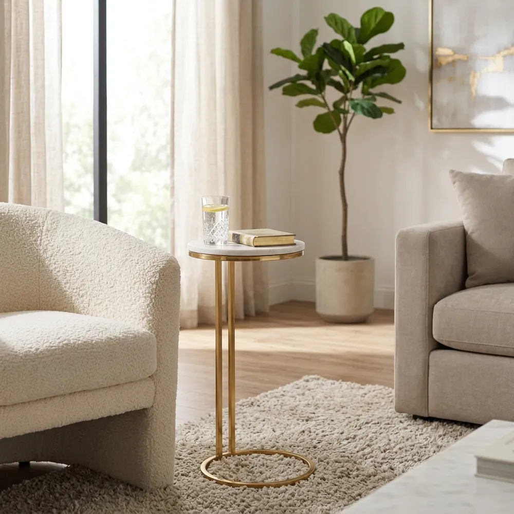 GRANLEYMOOR WHITE ACCENT TABLE 25 (IN)
