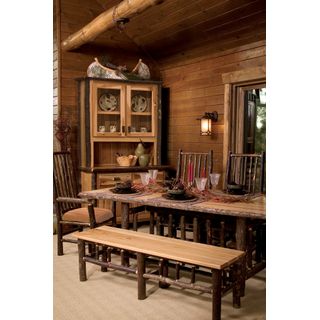 Hickory Log 48-inch Buffet & Hutch - Cinnamon