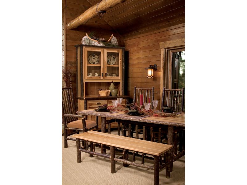 Hickory Log 48-inch Buffet & Hutch - Cinnamon 1