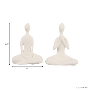 HAMMONDWAY SET OF 2 WHITE DECOR 11 (IN) 9