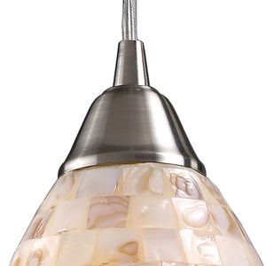 Capri 5'' Wide 1-Light Mini Pendant - Satin Nickel 4
