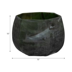 DYLANDALE GREEN GLASS VASE 10 (IN) 8