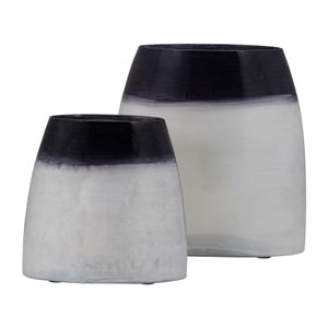 BISHOPFIELD BLUE GLASS VASE 8 (IN) 9