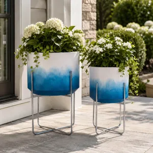 NICOLEHAM SET OF 2 BLUE PLANTER 23 (IN) 2