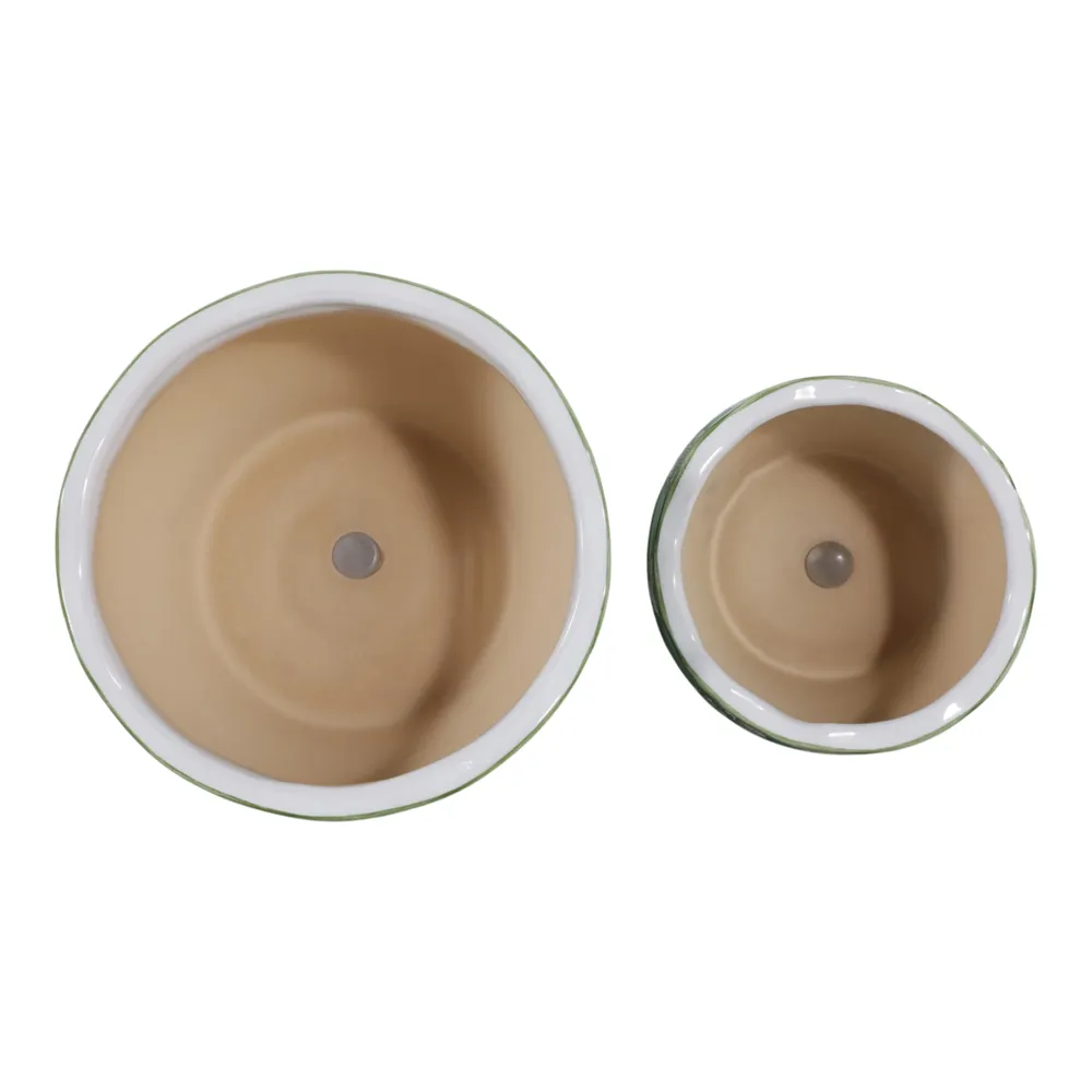 HENLEYDALE SET OF 2 GREEN PLANTER 6 (IN)