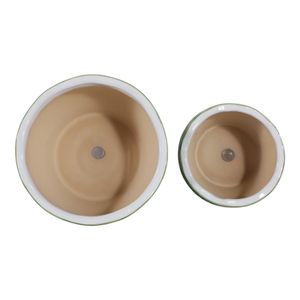 HENLEYDALE SET OF 2 GREEN PLANTER 6 (IN) 8