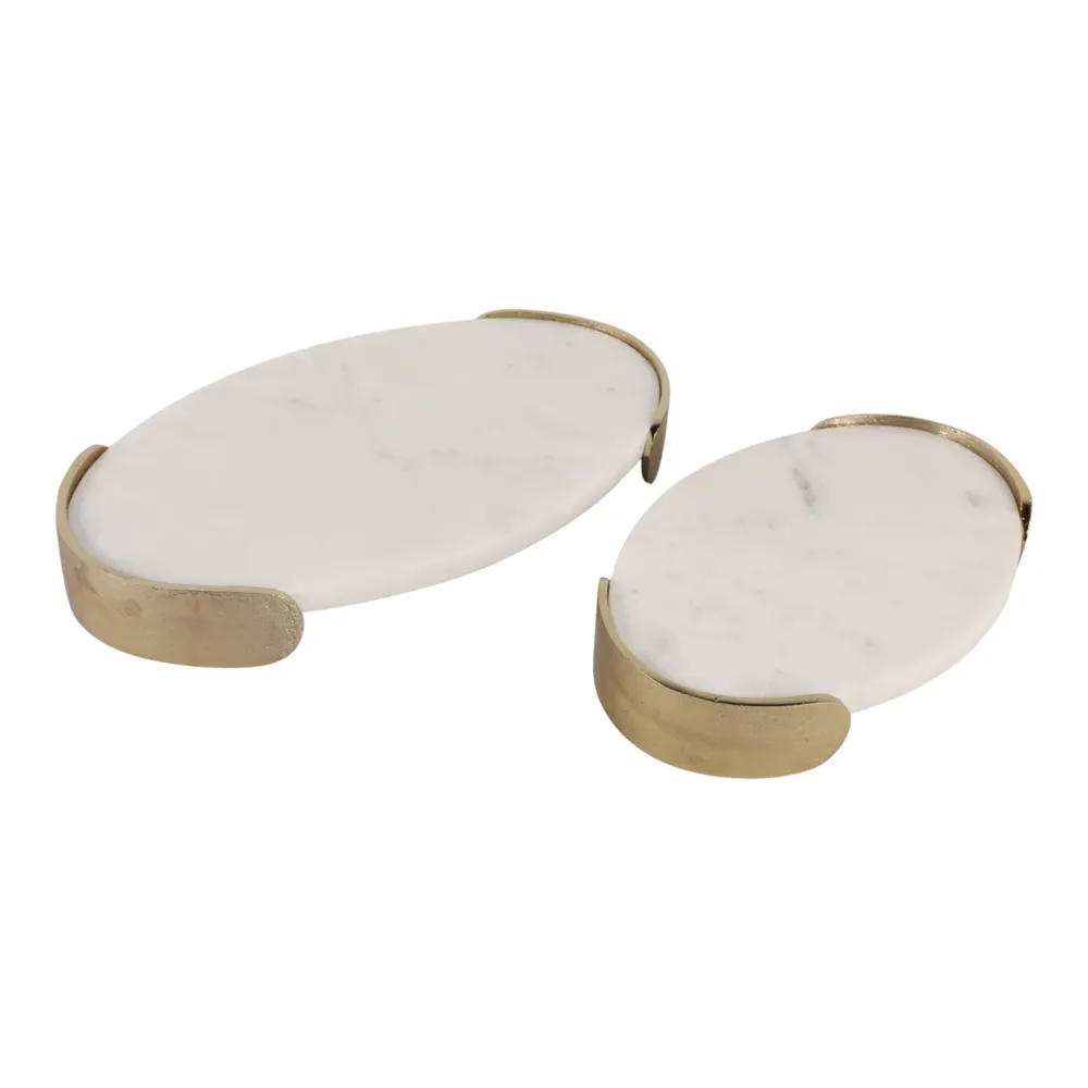 OWENPARK SET OF 2 WHITE TRAY 2 (IN)