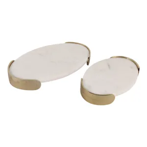 OWENPARK SET OF 2 WHITE TRAY 2 (IN) 3