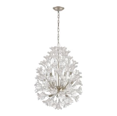 Celene 22'' Wide 12-Light Chandelier - Aged Silver