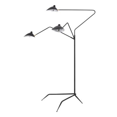 Risley 81.5″ High 3-Light Floor Lamp - Matte Black