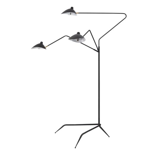 Risley 81.5'' High 3-Light Floor Lamp - Matte Black