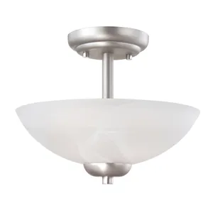 Tia 11.75'' Wide 2-Light Semi Flush Mount - Matte Nickel 1