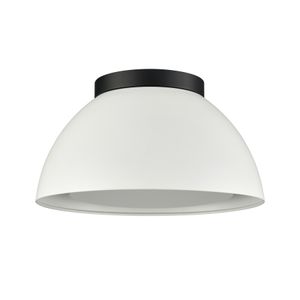 Pelham 10'' Wide 2-Light Flush Mount - Matte Black with Matte White 2