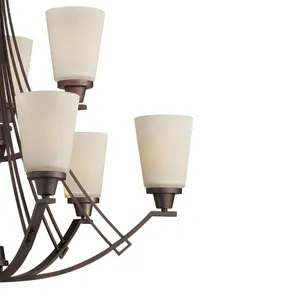 Wright 33'' Wide 9-Light Chandelier - Espresso 4