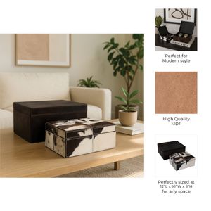 ESSEXLAND SET OF 2 IVORY BOXES 6 (IN) 10