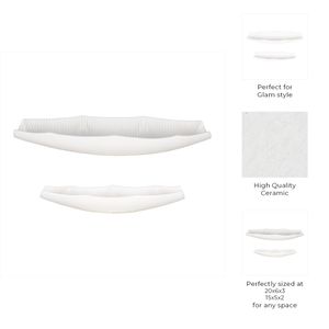 KIRBYVALE SET OF 2 WHITE BOWLS 3 (IN) 7