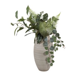 FINLEYTON GRAY GLASS VASE 13 (IN) 3