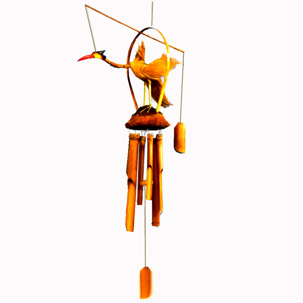49" BAMBOO BIRD WINDCHIME