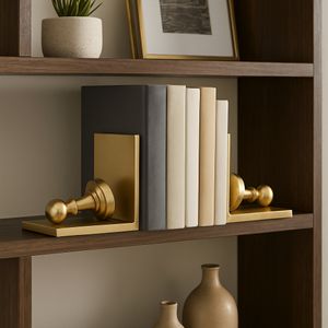 BECKETTPARK SET OF 2 GOLD BOOKENDS 6 (IN) 2