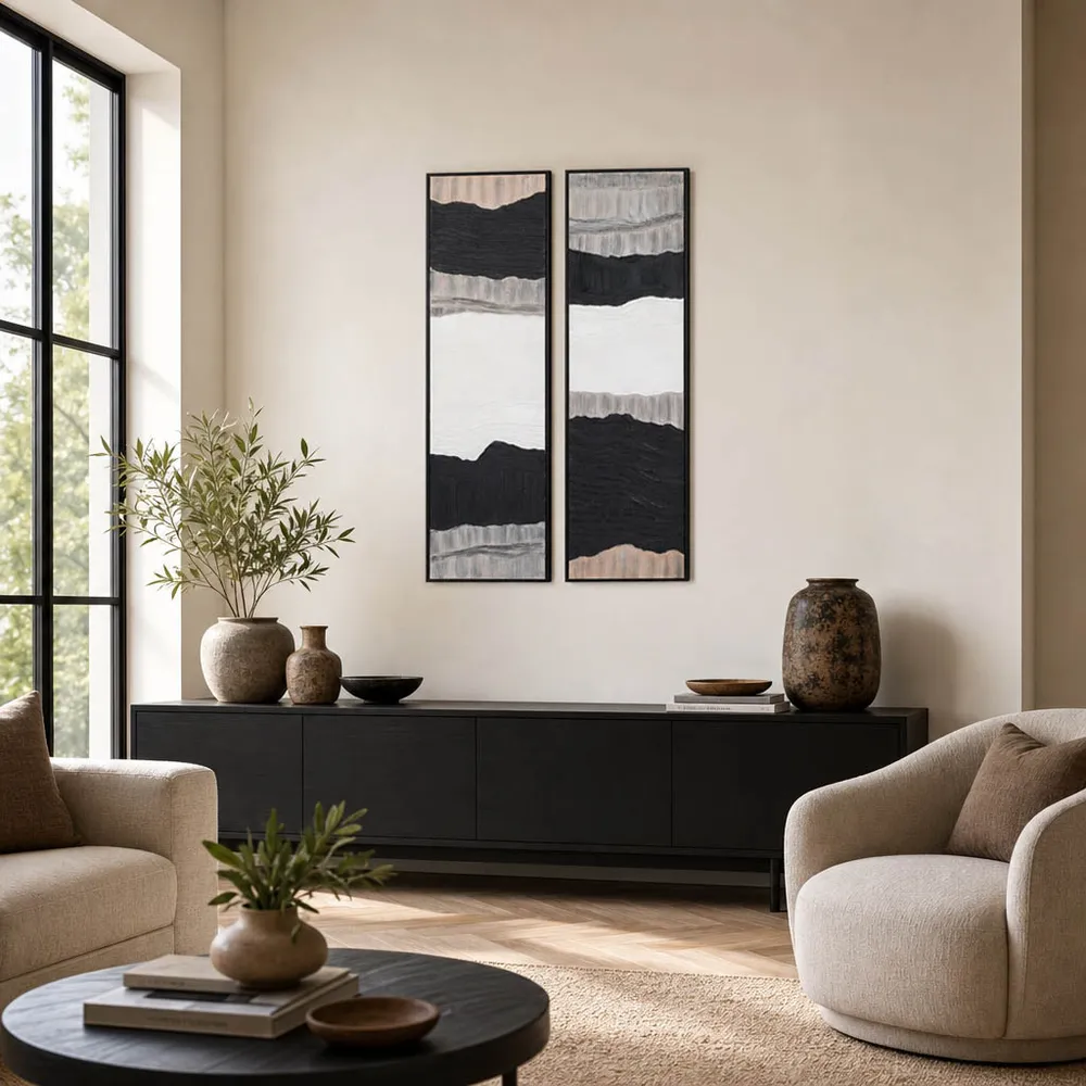 BRAMPORT SET OF 2 BLACK ART 70 (IN)