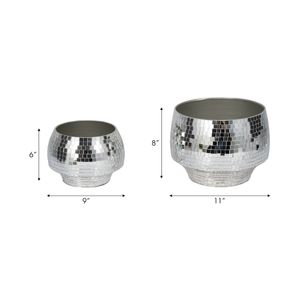 ANTONSHAW SET OF 2 SILVER PLANTER 8 (IN) 7