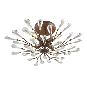 Crislett 22'' Wide 4-Light Semi Flush Mount - Sunglow Bronze 1
