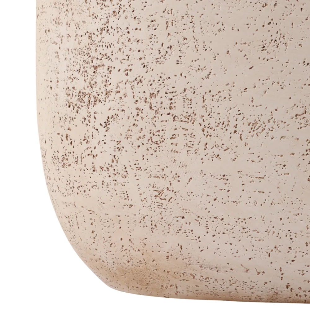 S/2 18/22" OBLONG CEMENT TEXTURE RESIN PLANTERS