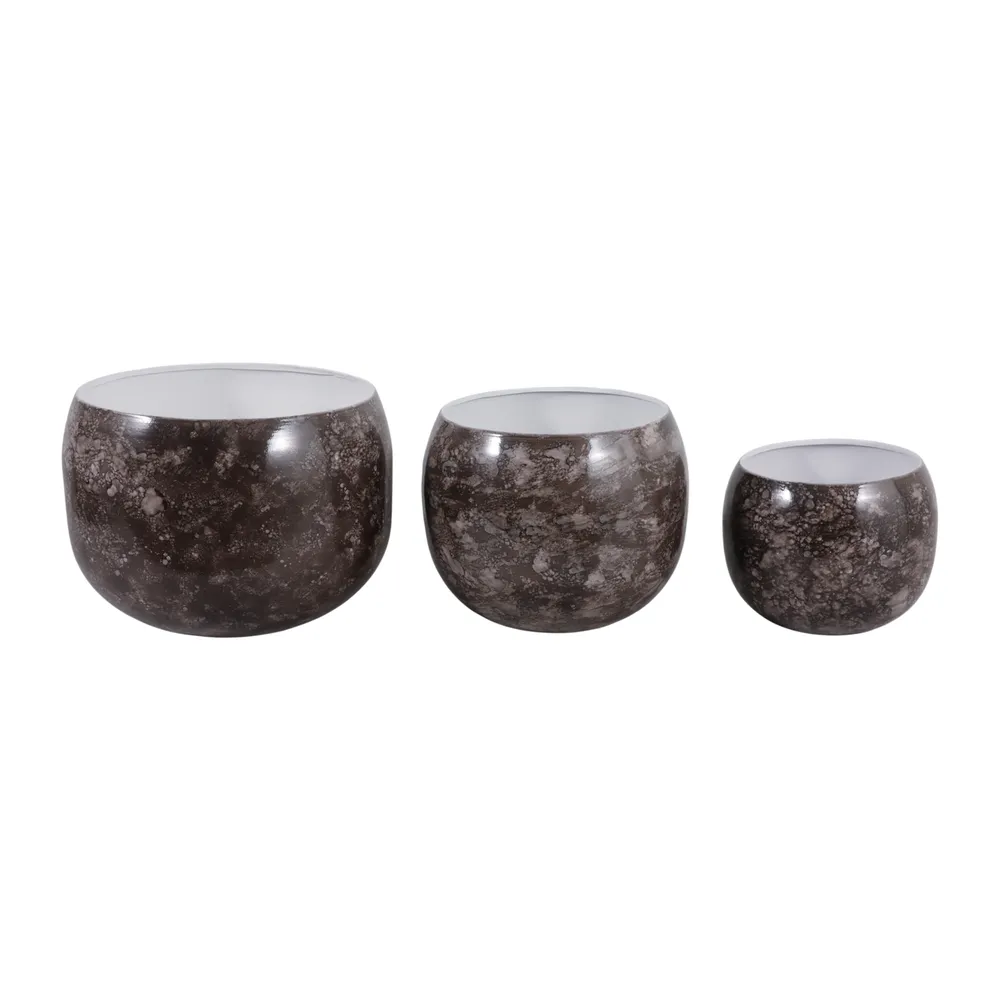 JAKEWICK SET OF 3 BROWN PLANTER 11 (IN)
