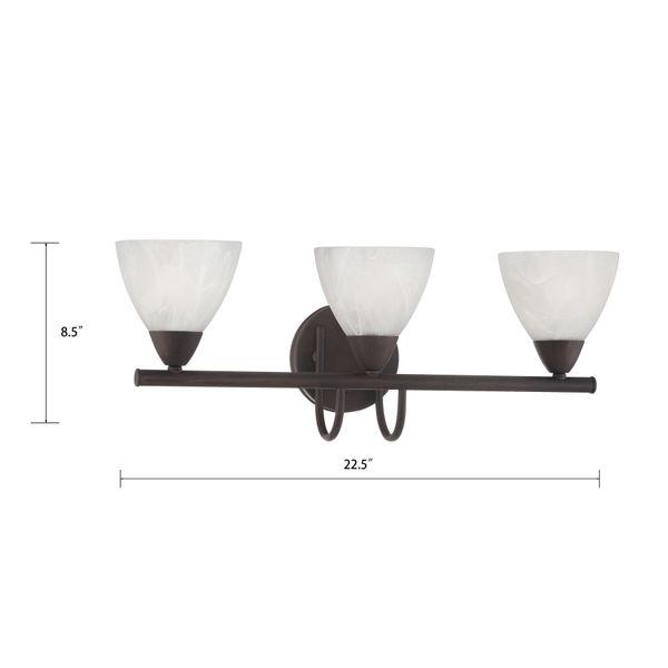 Tia 22.5'' Wide 3-Light Vanity Light - Painted Bronze