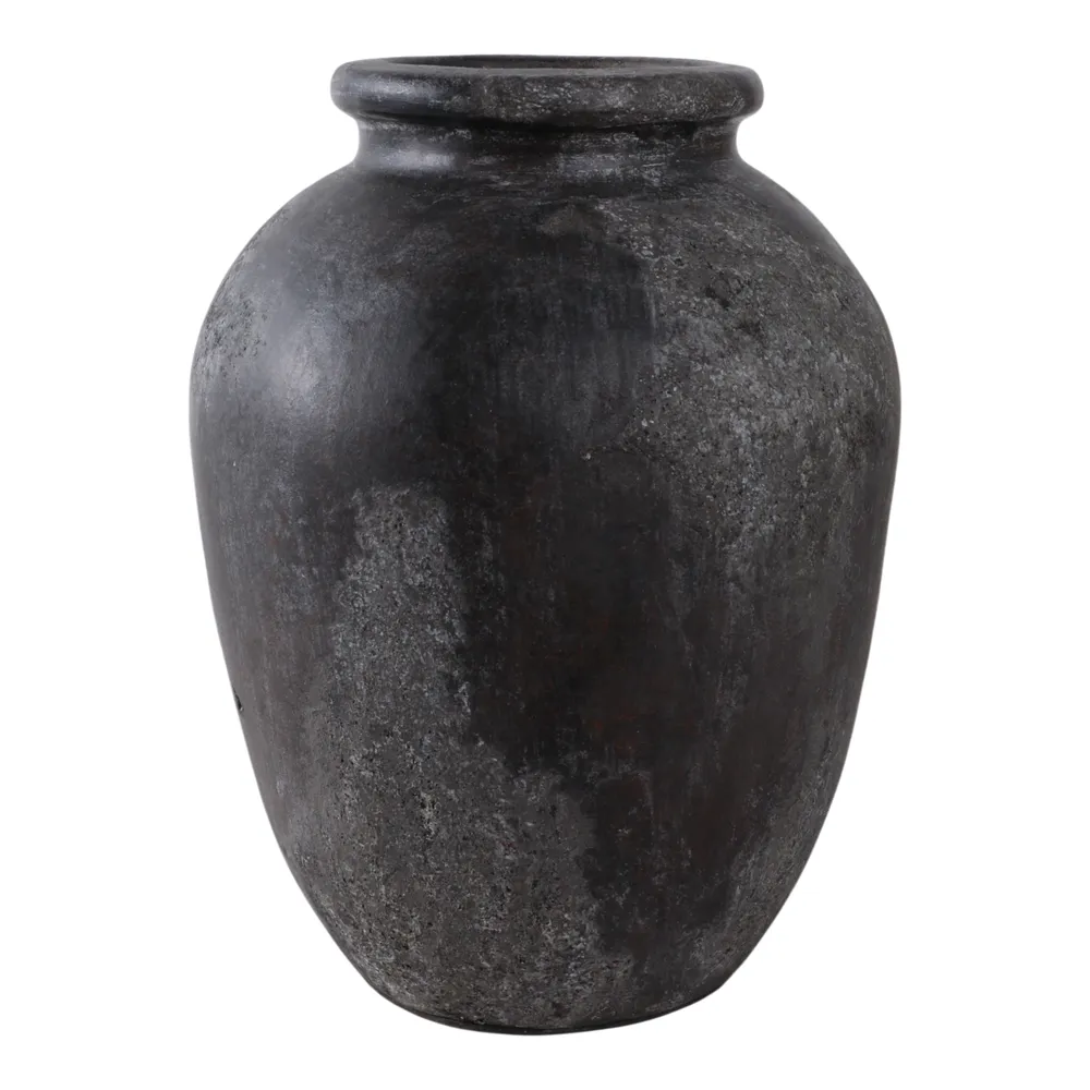 DUNCANRUN BLACK VASE 12 (IN)