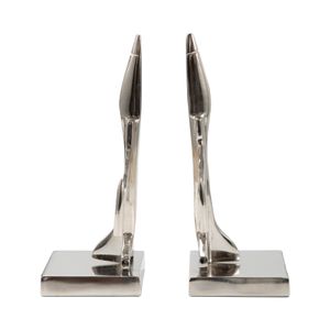 BRAEGROVE SET OF 2 SILVER BOOKENDS 9 (IN) 1