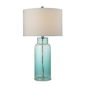 Glass Bottle 30'' High 1-Light Table Lamp - Seafoam Green 1