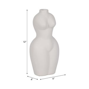 HAMDENHAM WHITE VASE 12 (IN) 9