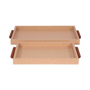 MUNDBY SET OF 2 IVORY TRAY 2 (IN) 1