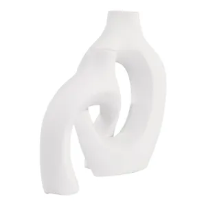 BURGESSVALE SET OF 2 WHITE VASES 13 (IN) 4