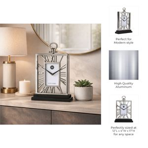 LARKHAVEN SILVER CLOCK 17 (IN) 10