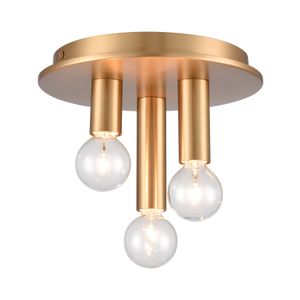 Pepper 8'' Wide 3-Light Flush Mount - Brushed Gold 1