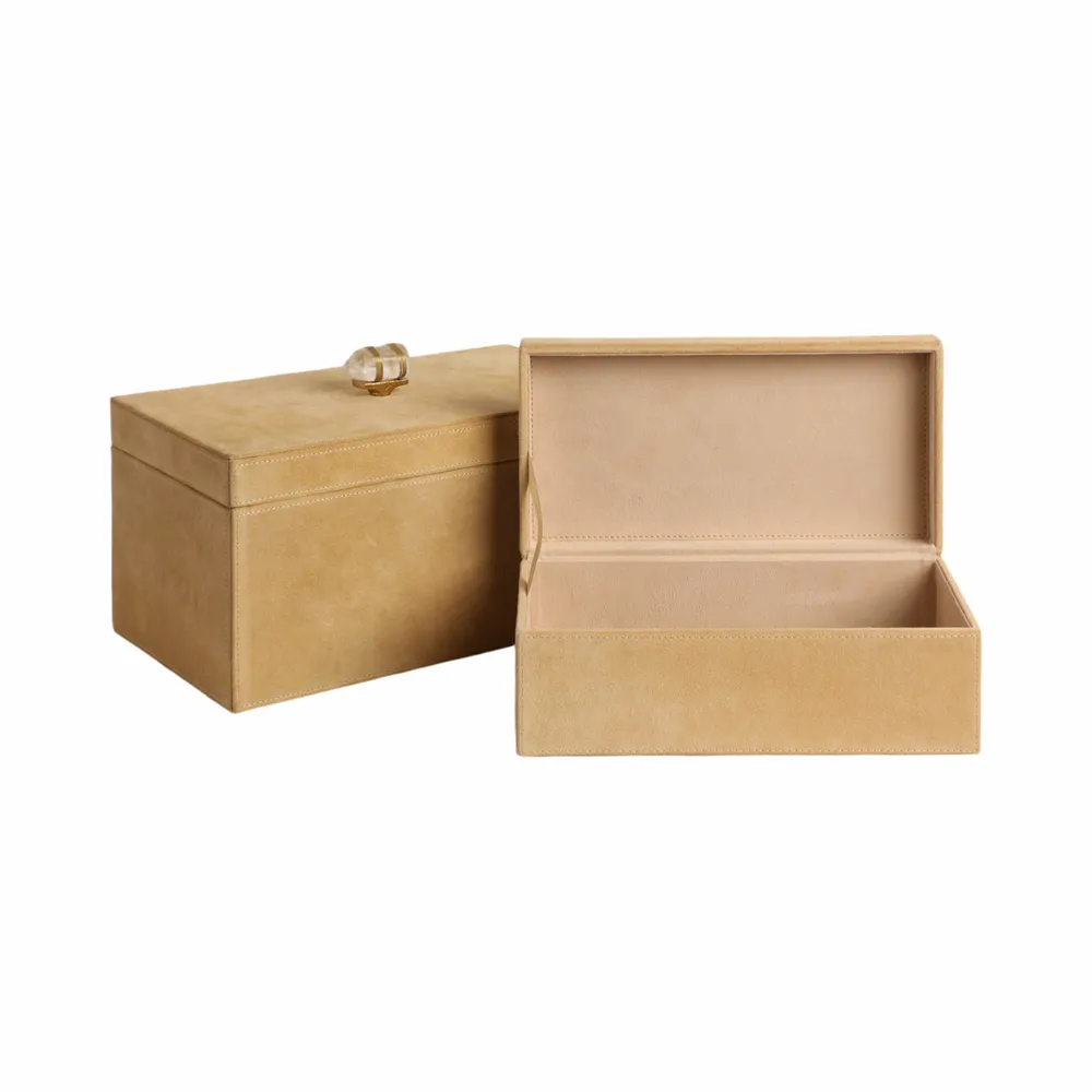 LAKEWICK SET OF 2 IVORY BOXES 6 (IN)