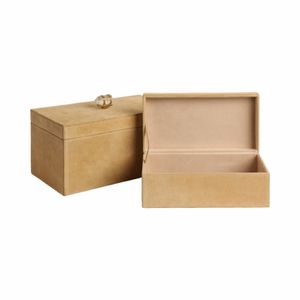 LAKEWICK SET OF 2 IVORY BOXES 6 (IN) 7