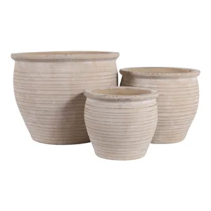 LUTHERHOLM SET OF 3 BROWN PLANTER 8 (IN) 6