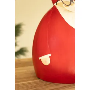 Large Painted Metal Santa with Glasses 5