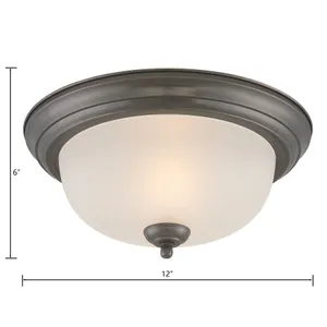 Harmony 12'' Wide 1-Light Flush Mount - Painted Bronze 2