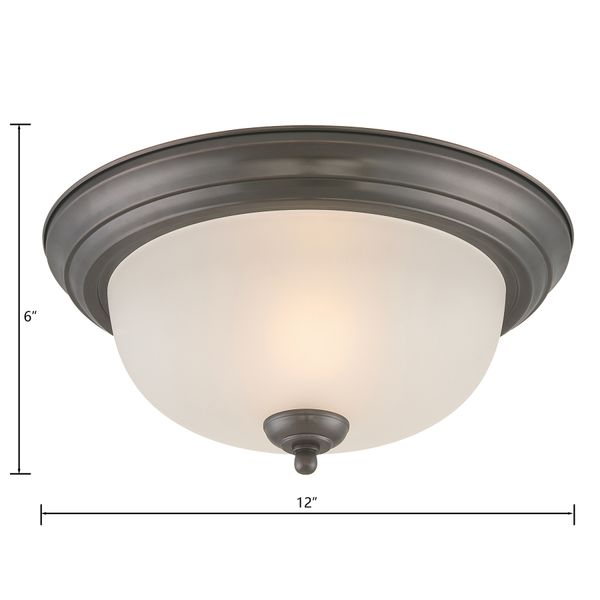 Harmony 12'' Wide 1-Light Flush Mount - Painted Bronze