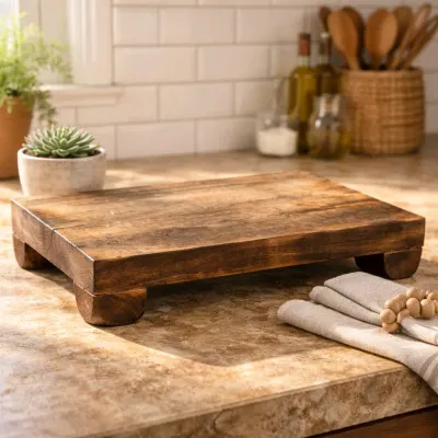 Dark Wooden Riser 15x10x2.5in