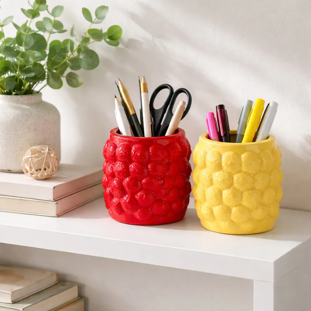 DURBANMOOR SET OF 2 RED PENCIL CUP 4 (IN)